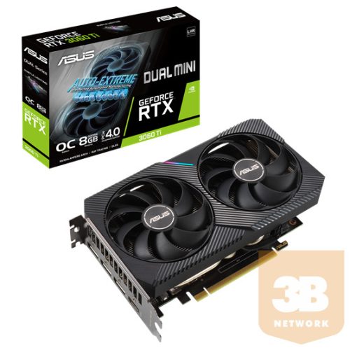 VGA ASUS NVIDIA RTX 3060 Ti 8GB GDDR6 - DUAL-RTX3060TI-O8G-MINI-V2