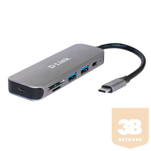 D-LINK USB-C HUB 2xUSB + 2xUSB-C + 1xSD + 1xMicroSD, DUB-2325/E