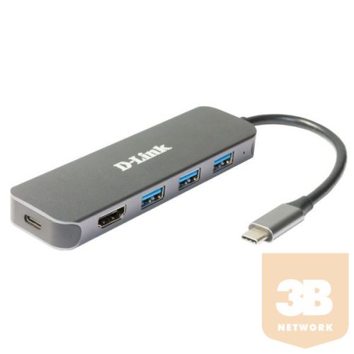 D-LINK USB-C HUB 3xUSB + 1xUSB-C +1xHDMI, DUB-2333