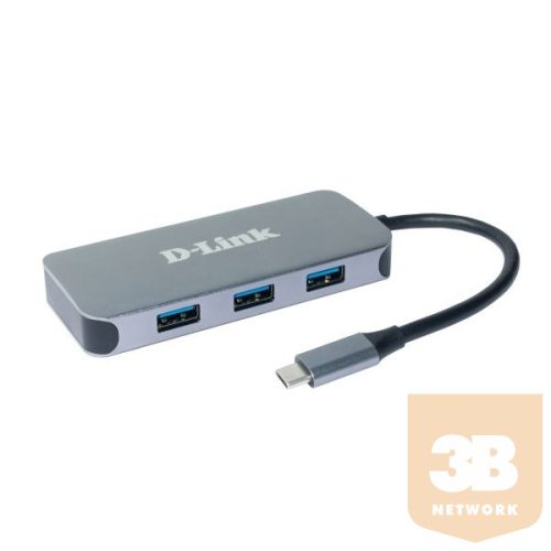 D-LINK USB-C HUB 3xUSB + 1xUSB-C +1xHDMI + 1xLAN, DUB-2335