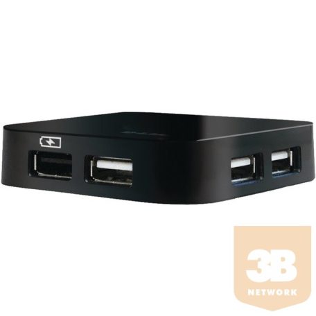 D-Link 4-portos USB 2.0 (4 x port A, 1 x port B, kábel, tápegység) HUB