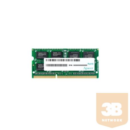 Apacer Memória Notebook - 4GB DDR3 (1600MHz, CL11, 512x8, 1.35V RP)