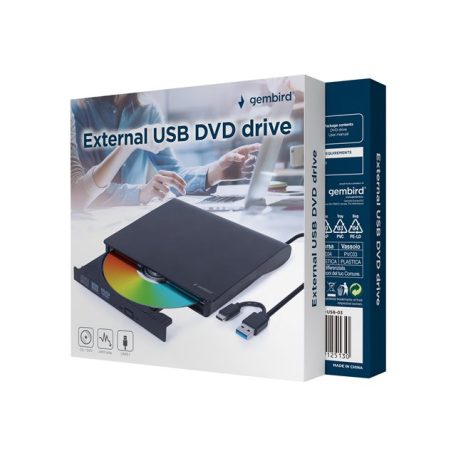 GEMBIRD External USB DVD/CD drive USB 3.1 black