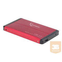   GEMBIRD EE2-U3S-2-R HDD/SSD enclosure Gembird 2.5 SATA - USB 3.0, Aluminium, Vörös