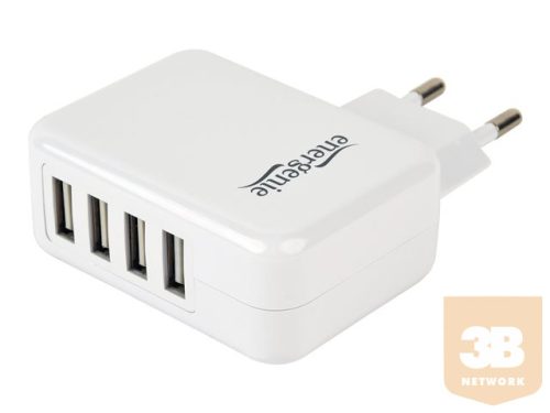 ENERGENIE EG-U4AC-02 4-port Universal USB charger 3.1 A white