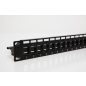 Üres 19" UTP keystone patch panel, 24 portos