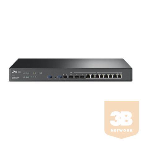 TP-LINK Vezetékes VPN Router 2xSFP+(10GE) + 1xWAN/LAN(1GE) + 8xWAN/LAN(1GE) + 1xkonzol port + 2xUSB, ER8411