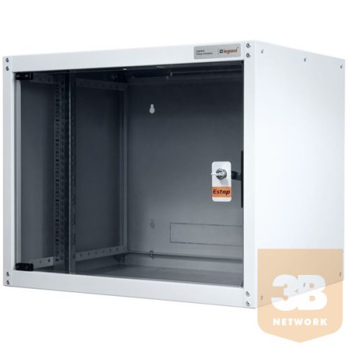 Legrand Rackszekrény - 19" különálló kivitel (20U,600x450x982, szürke,egyrekeszes, üvegajtós, készre szerelt, max.65 kg)