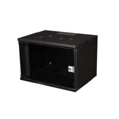   Equip Fali Rackszekrény - EWM-07-5440-B (19", 7U, 540x400mm, lapra szerelt, fekete)