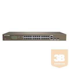   IP-COM Switch  - F1026F (24 port 100Mbps + 2 port 1Gbps SFP; 1U fém ház, rackbe szerelhető)