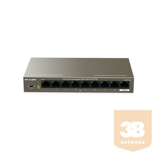 IP-COM Switch PoE - F1109P-8-63W (9x100Mbps; 8 af/at PoE port; 58W)