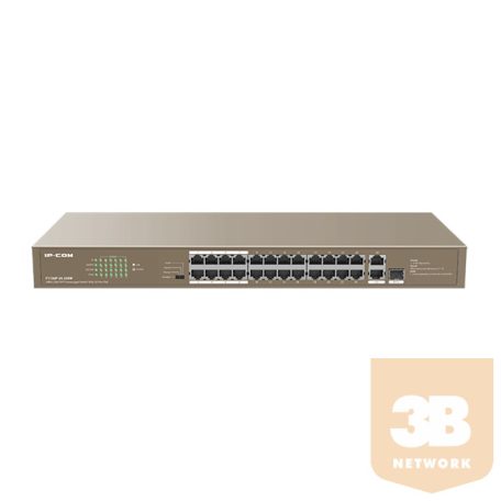 IP-COM Switch PoE - F1126P-24-250W (24x100Mbps + 2x1Gbps; 1x1Gbps SFP; 24 af/at PoE+ port; 230W)