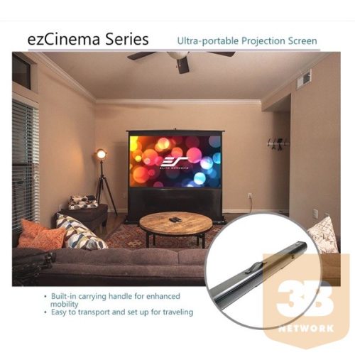 EliteScreens 135" (4:3) hordozható manuális pull up vászon F135NWV (274 x 206 cm, Fekete váz)