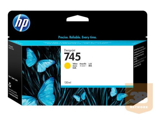 HP 745 original Ink cartridge F9J96A Yellow 130 ml