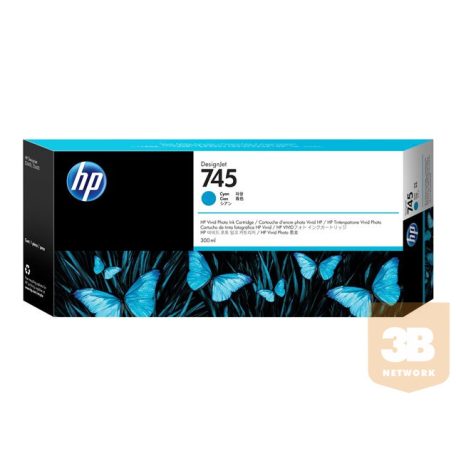 HP 745 original Ink cartridge F9K03A Cyan 300 ml