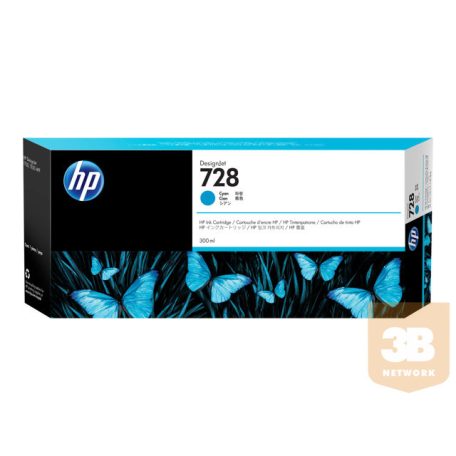 HP 728 original 300-ml Cyan Ink cartridge F9K17A