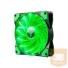 Marvo Cooler 12cm - FN-10 GN (16dB; max. 90,38 m3/h; 3pin csatlakozó; ház hűtésre, zöld LED)