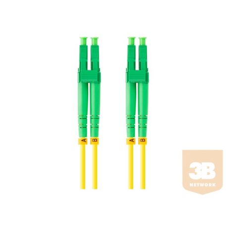 LANBERG optikai patch kábel SM LC/APC-LC/APC duplex 2m LSZH g657a1 3.0mm yellow