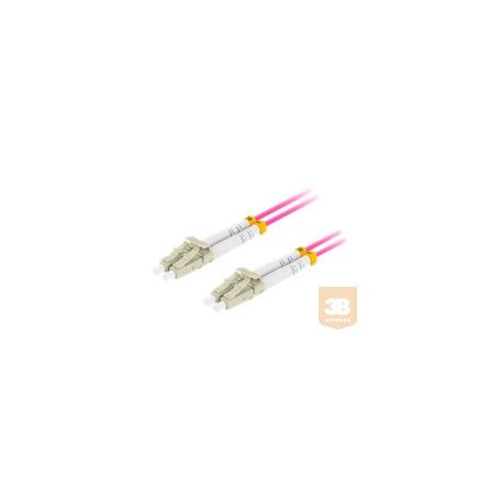 LANBERG optikai patch kábel MM LC/UPC-LC/UPC duplex 1m LSZH om4 50/125 3.0mm violet