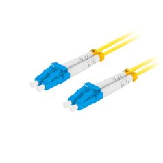   LANBERG optikai patch kábel SM LC/UPC-LC/UPC duplex 1m LSZH g657a1 3.0mm yellow
