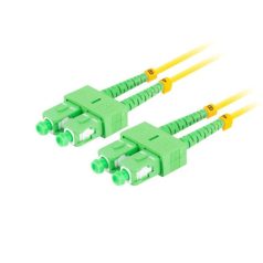   LANBERG optikai patch kábel SM SC/APC-SC/APC duplex 1m LSZH g657a1 3.0mm yellow
