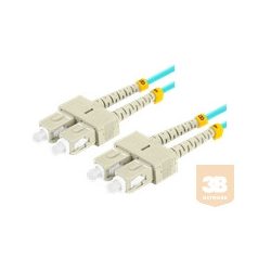   LANBERG optikai patch kábel MM SC/UPC-SC/UPC duplex 1m LSZH om3 50/125 3.0mm aqua