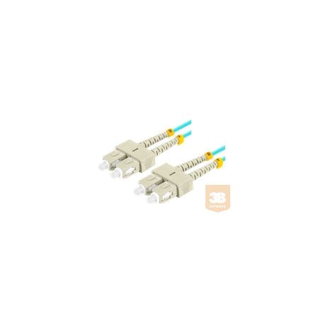 LANBERG optikai patch kábel MM SC/UPC-SC/UPC duplex 1m LSZH om3 50/125 3.0mm aqua