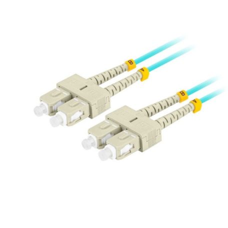 LANBERG optikai patch kábel MM SC/UPC-SC/UPC duplex 3m LSZH om3 50/125 3.0mm aqua