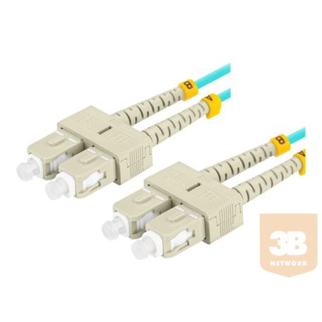LANBERG optikai patch kábel MM SC/UPC-SC/UPC duplex 5m LSZH om3 50/125 3.0mm aqua