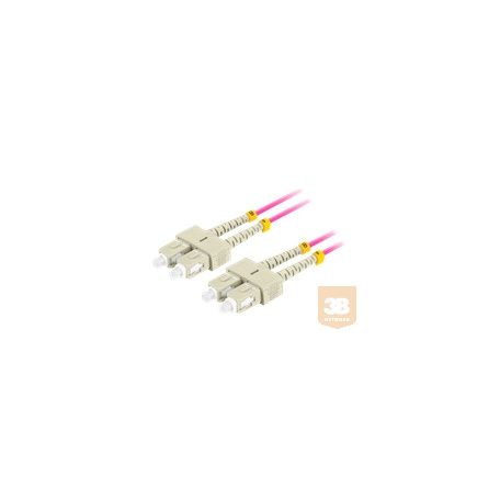 LANBERG optikai patch kábel MM SC/UPC-SC/UPC duplex 2m LSZH om4 50/125 3.0mm violet