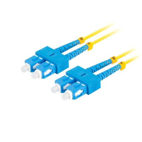 LANBERG optikai patch kábel SM SC/UPC-SC/UPC duplex 5m LSZH g657a1 3.0mm yellow