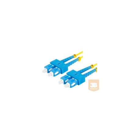 LANBERG optikai patch kábel SM SC/UPC-SC/UPC duplex 10m LSZH g657a1 3.0mm yellow