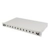 NET Lanberg 19" optikai patch panel 12xSC szimplex / 12xLC duplex szürke