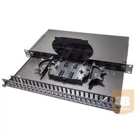   Optikai patch panel 19" (24xSC dpx. / LC quad toldók számára), toldók nélkül