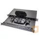Optikai patch panel 19" (24xSC dpx. / LC quad toldók számára), toldók nélkül