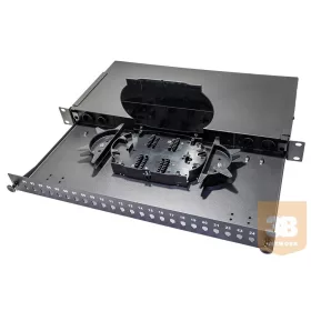   Optikai patch panel 19" (24xST / FC toldók számára), toldók nélkül