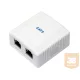 2 portos Cat6 FTP falon kívüli aljzat