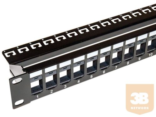 Üres FTP patch panel, 24 portos