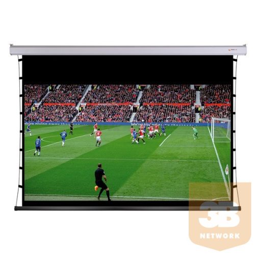 FUNSCREEN motoros feszített vetítővászon (Méret:256x192 cm, Látható méret: 236x147 cm)