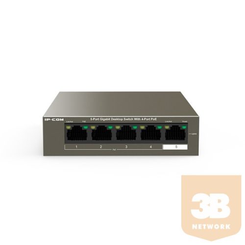 IP-COM Switch PoE - G1105P-4-63W (5x100Mbps; 4 af/at PoE+ port; 58W)