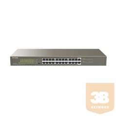   IP-COM Switch PoE - G1124P-24-250W (24x1Gbps; 24 af/at PoE+ port; 225W, Rackbe szerelhető)