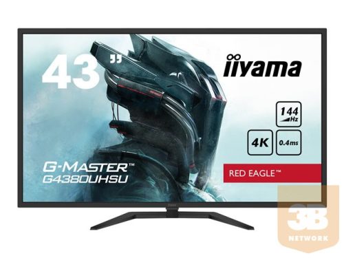 IIYAMA G4380UHSU-B1 43inch VA UHD Pro-Gaming G-Master Red Eagle 144Hz 550cd/m2 0.4ms HDR 2xHDMI 2xDP