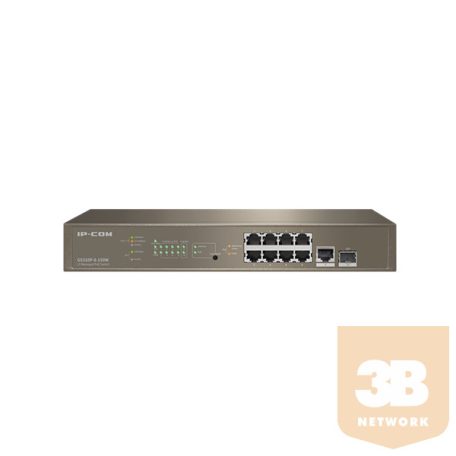 IP-COM Switch Vezérelhető PoE - G5310P-8-150W (L3; 9x1Gbps + 1xSFP port; 8 af/at PoE+ port; 130W; rack-mount)