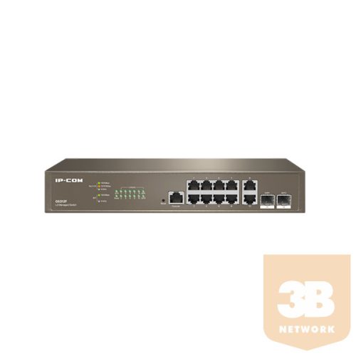 IP-COM Switch Vezérelhető - G5312F (10x1Gbps; 2x SFP; 1x console port; L3)