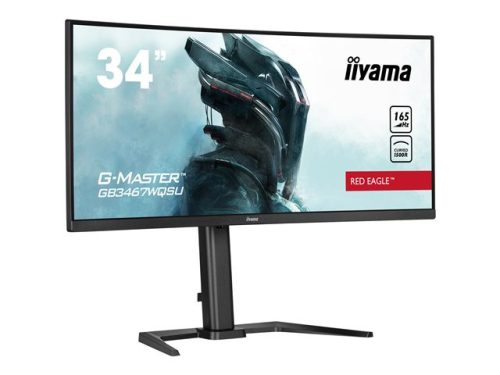 IIYAMA GB3467WQSU-B5 34inch UW VA 3440x1440 Curved Gaming 1500R 165Hz 550cd/m2 0.4ms 2xHDMI 2xDP USB-HUB Speakers 15cm Height Adj