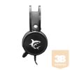 HDS White Shark MARGAY GH-1947 gamer headset mikrofonnal - Fekete