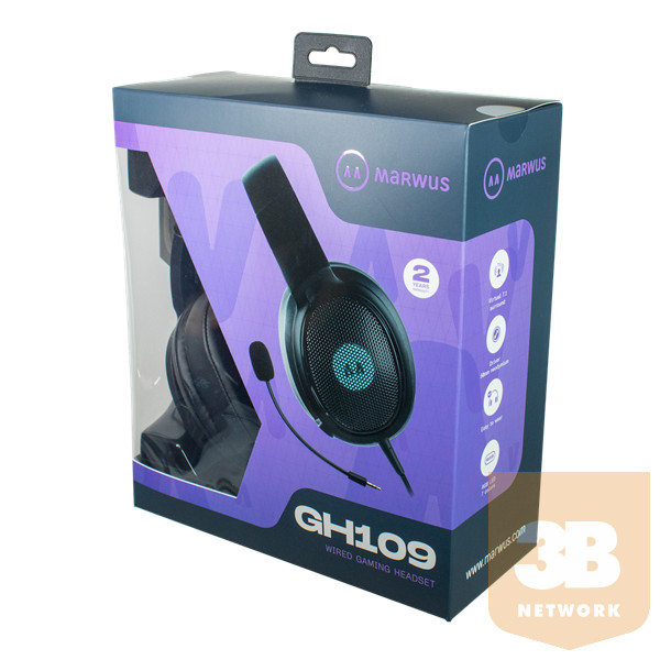 MARWUS GH109 vezetékes RGB 7.1 gamer headset mikrofonnal, US | In-Ear-Kopfhörer