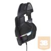 MARWUS GH602 vezetékes ergonomikus RGB gamer headset mikrofonnal, USB+2x3,5 mm jack csatlakozóval