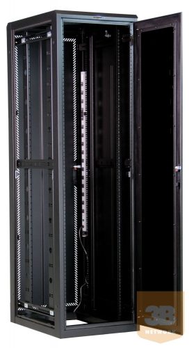 Great Lakes GL47E-60120-MSM-BL 47U 600 x 1200 19"-os álló rack szekrény