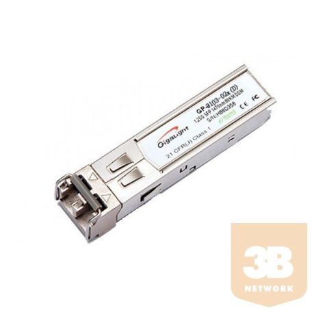 Gigalight SFP modul, 155M, 1310nm, 2km távolság, 0~70 hőm. tart., DDM funkció